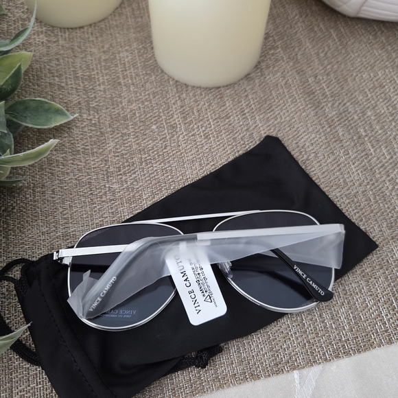 Vince Camuto Silver and Purple Aviator Sunglasses - Picture 4 of 5